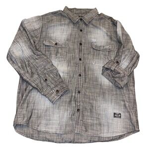 Seven7 Brand | Men's XL | Long Sleeve Button Down Shirt | Gray Washed Cotton